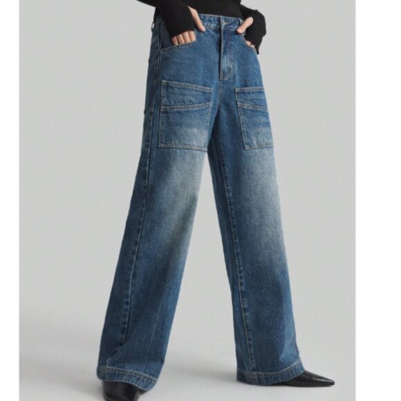 NEW Straight Leg Medium Wash Jeans Size 26, 6, small - Picture 4 of 11